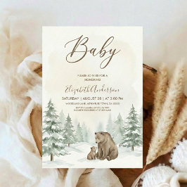 Convite Festa de Bebê Menino Aventura Floresta Urso