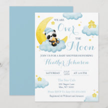 Festa de Bebê Menino Urso Panda Além da Lua
