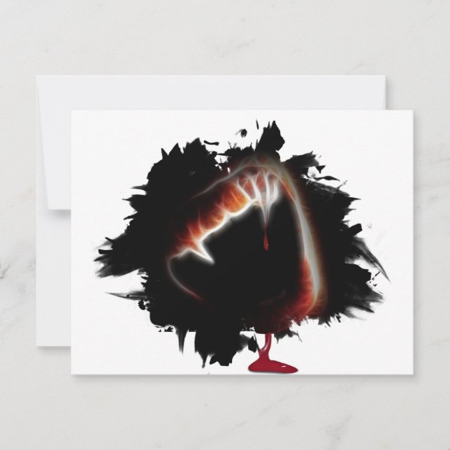 Convite Festa de Beijo da Morte de Vampiro (Frente)