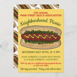 Convite Festa de Biscoito de Sindicato de Cachorro Quente