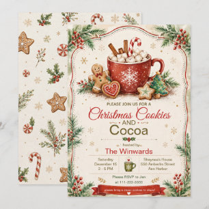 Convite Festa de Biscoitos de Natal e Cacau