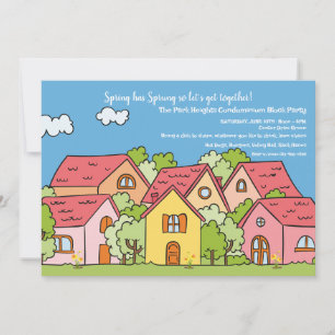 Convite Festa de Bloco de Vizinhança primavera