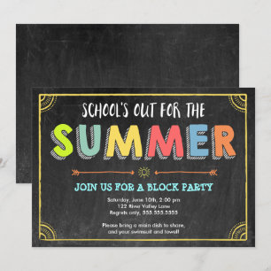 Convite Festa de Bloqueio de Concurso de Verão - Escola F