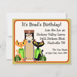 Convite Festa de Boliche dos Gatos de Rua