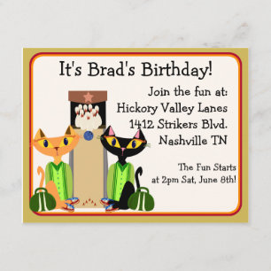 Convite Festa de Boliche dos Gatos de Rua