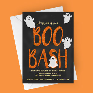 Convite Festa de Boo Bash Halloween