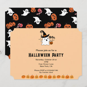 Convite Festa de Boo Halloween