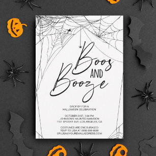 Convite Festa de Boos e Booze Halloween