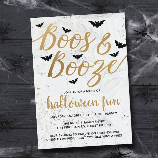 Convite Festa de Boos e Booze Halloween (Criador carregado)