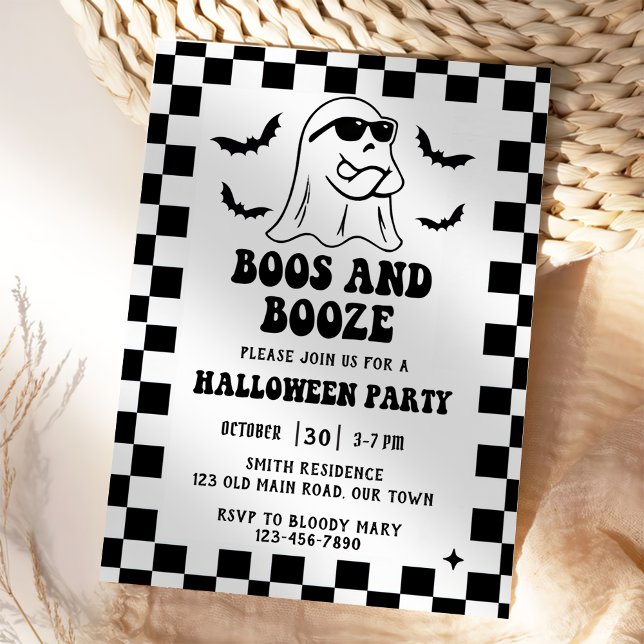 Convite Festa de Boos e Booze Halloween (Criador carregado)