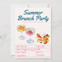 Festa de Brunch com Aquarela para Aniversário de A