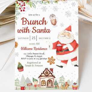 Convite Festa de Brunch com Papai Noel