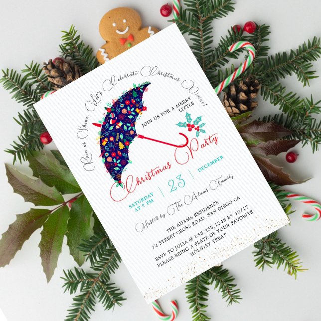 Convite Festa de Brunch de Natal Ano Novo Chuveiro (Criador carregado)