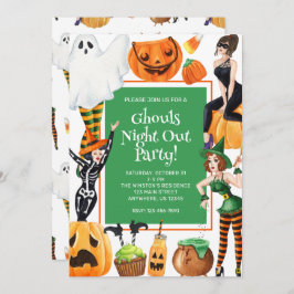 Convite Festa de Bruxas de Moda do Halloween