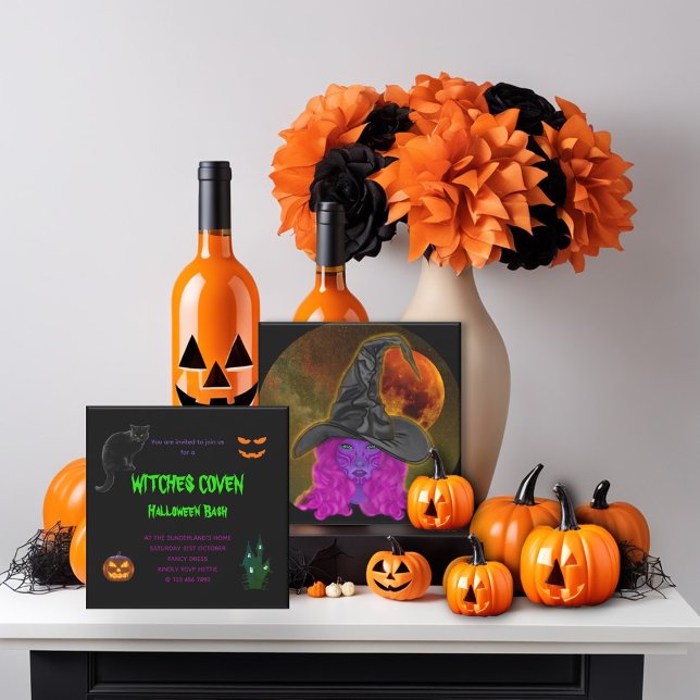 Convite Festa de Bruxas do Halloween Bash (Criador carregado)