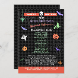 Convite Festa de Caça Escavadora do Dia das Bruxas