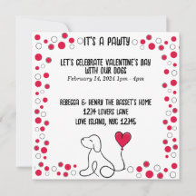 Festa de Cachorro do Dia do namorados Galentine