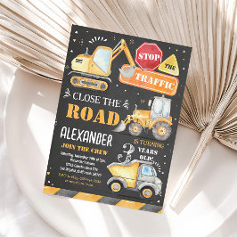 Convite Festa de Caminhão de Carga de Construção