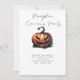 Convite Festa de Caranguejo de Pumpkin Spooky Jack-O'