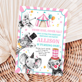 Convite Festa de Carnaval de Animais do Partido do Circo P