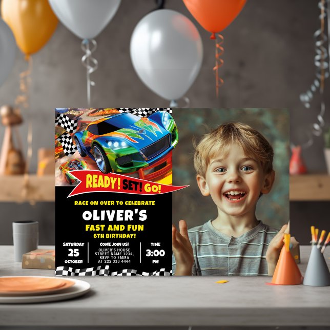 Convite Festa de Carro legal para Crianças (Criador carregado)
