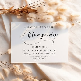 Convite Festa de casamento após elegante caligrafia românt