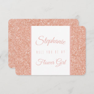 Convite Festa de casamento brilhante Dourada rosa