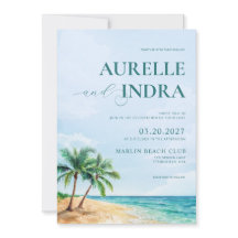Festa de Casamento com QR de Verão na Praia Azul e