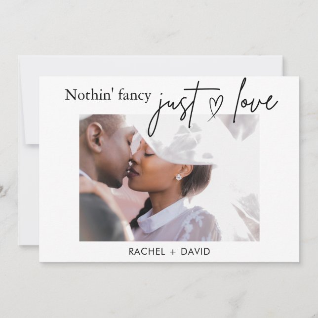 Convite Festa de casamento de Elopeamento de Placas Digita (Frente)