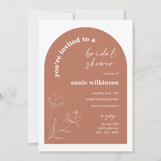 Convite Festa de casamento do Chá de panela traseiro (Frente)