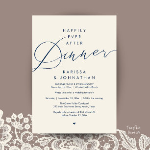 Convite Festa de Casamento e Fuga Romântica Depois do Jant