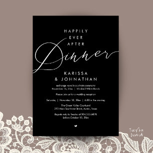 Convite Festa de Casamento e Fuga Romântica para Jantar Fe