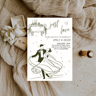 Convite Festa de casamento Elegante "Love"