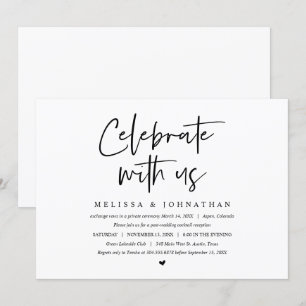 Convite Festa de Casamento Íntimo, Celebre conosco