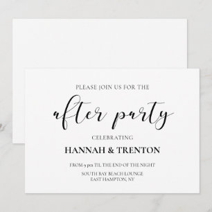 Convite Festa de casamento pós-festa com design elegante