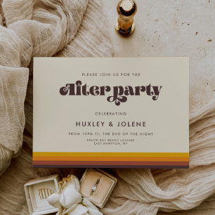 Convite Festa de casamento retrô anos 60 após a festa