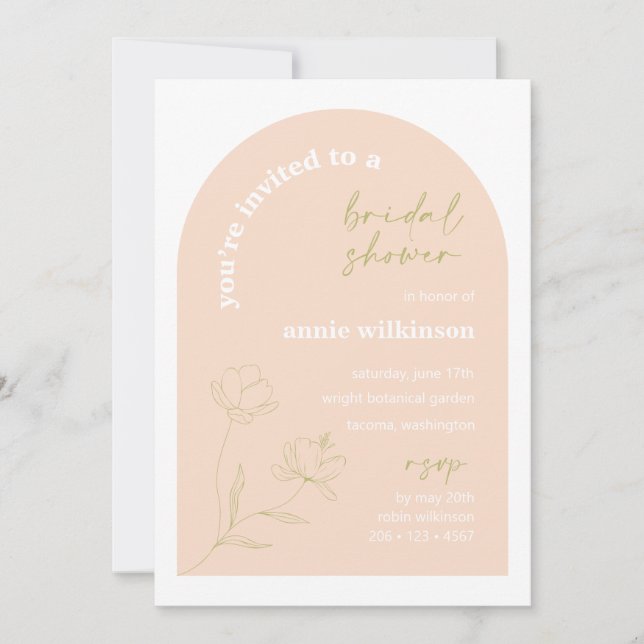 Convite Festa de casamento retrorreflectora do chá de pane (Frente)