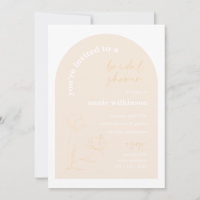 Convite Festa de casamento retrorreflectora do chá de pane (Frente)