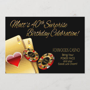 Convite Festa de Cassino do Matt PERGUNTE-ME PARA COLOCAR 