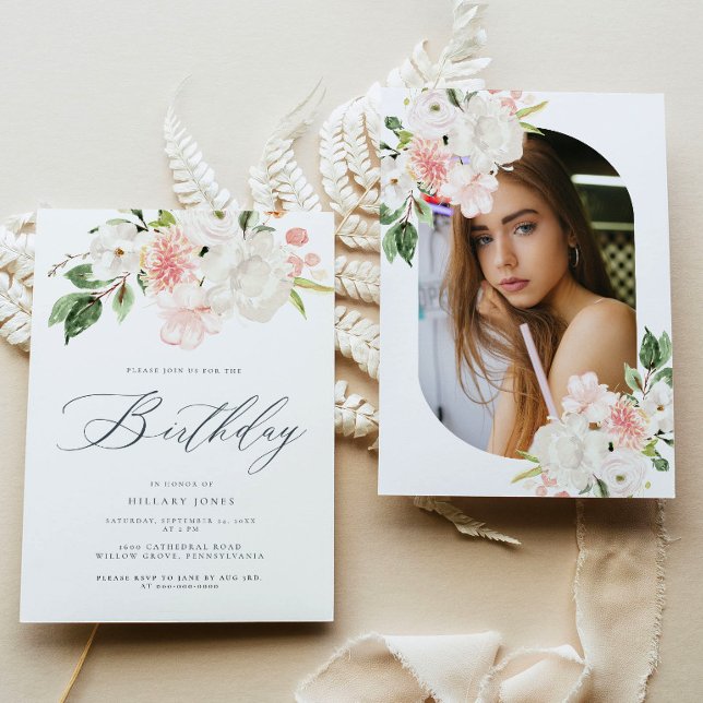 Convite Festa de Celebração de Aniversário do Jardim Flora (Criador carregado)