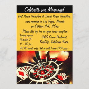 Convite Festa de Celebração de Casamento em Las Vegas