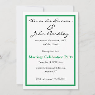 Convite Festa de Celebração de Casamento Pós-Casamento - v