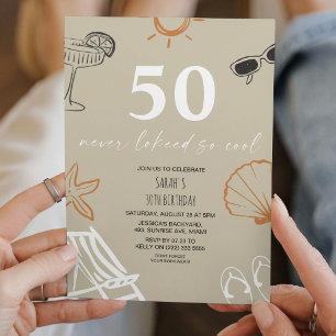 Convite Festa de Celebração de Verão de 50 Anos