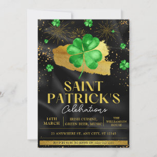 Convite Festa de Celebração do Dia de São Patrício Verde e