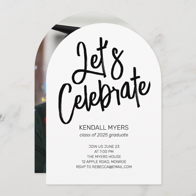 Convite Festa de Celebração do vamos com Foto (Frente/Verso)