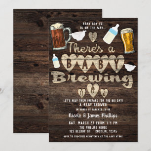 Convite Festa de Cerveja Caseira para o Futuro Papai Chá d