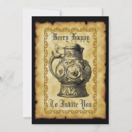 Convite Festa de Cerveja Feliz e Cervejeira Antiga Medieva