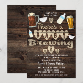 Convite Festa de Cerveja para Bebê Papai Vai Ser Chuveiro 