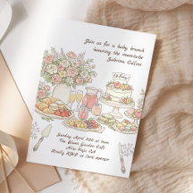 Festa de Chá de Bebê no Jardim Floral para Brunch