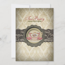 Convite Festa de Chá de Bridal do Campo